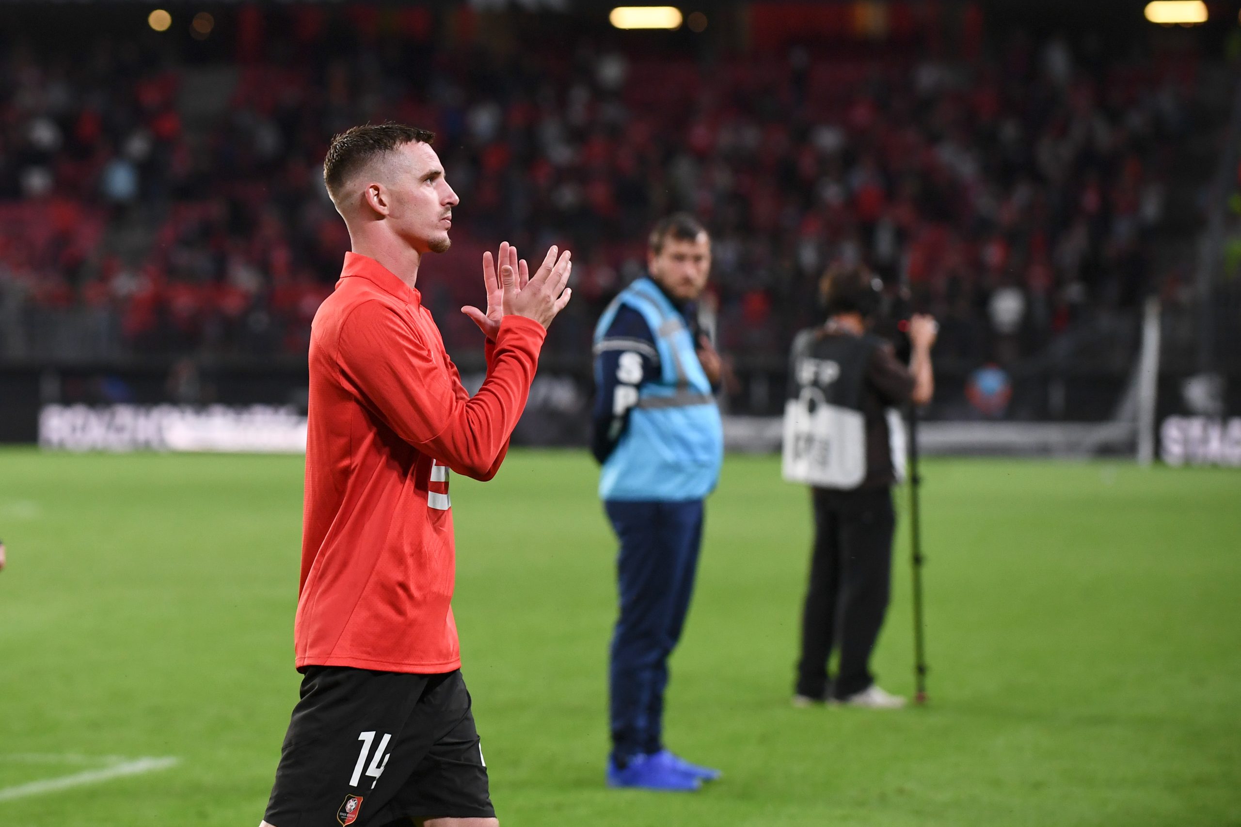 Benjamin Bourigeaud au moment de ses adieux au Stade Rennais, l'été dernier.