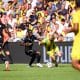 Matthis Abline lors du match aller entre le FC Nantes et l'AJ Auxerre
