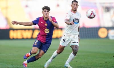Pau Cubarsi lors du match aller entre Valladolid et le Barça
