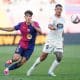 Pau Cubarsi lors du match aller entre Valladolid et le Barça