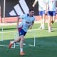 Aymeric Laporte lors d'un entraînement de la sélection espagnole.