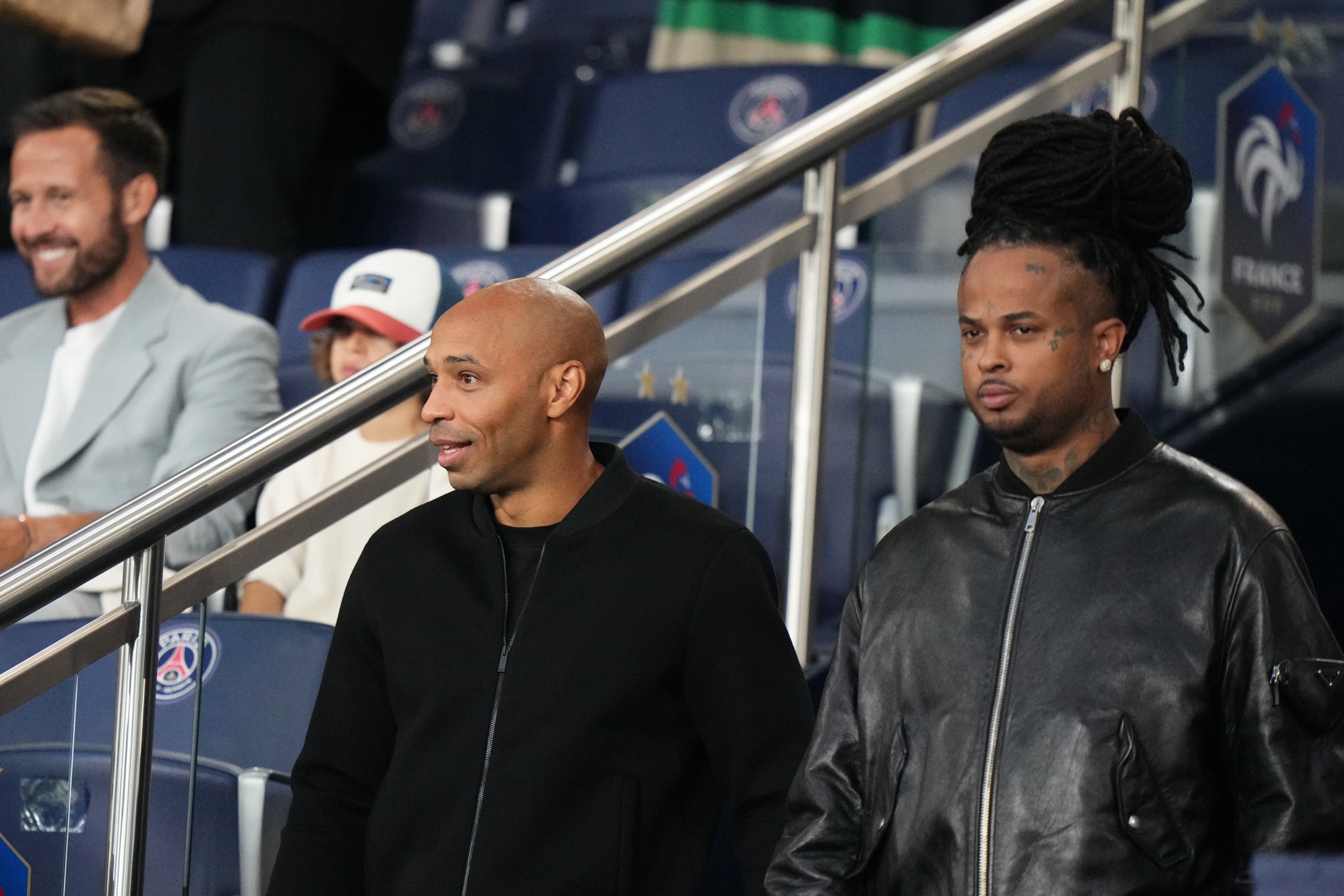 Thierry Henry lors d'un match de l'équipe de France au Parc des Princes.