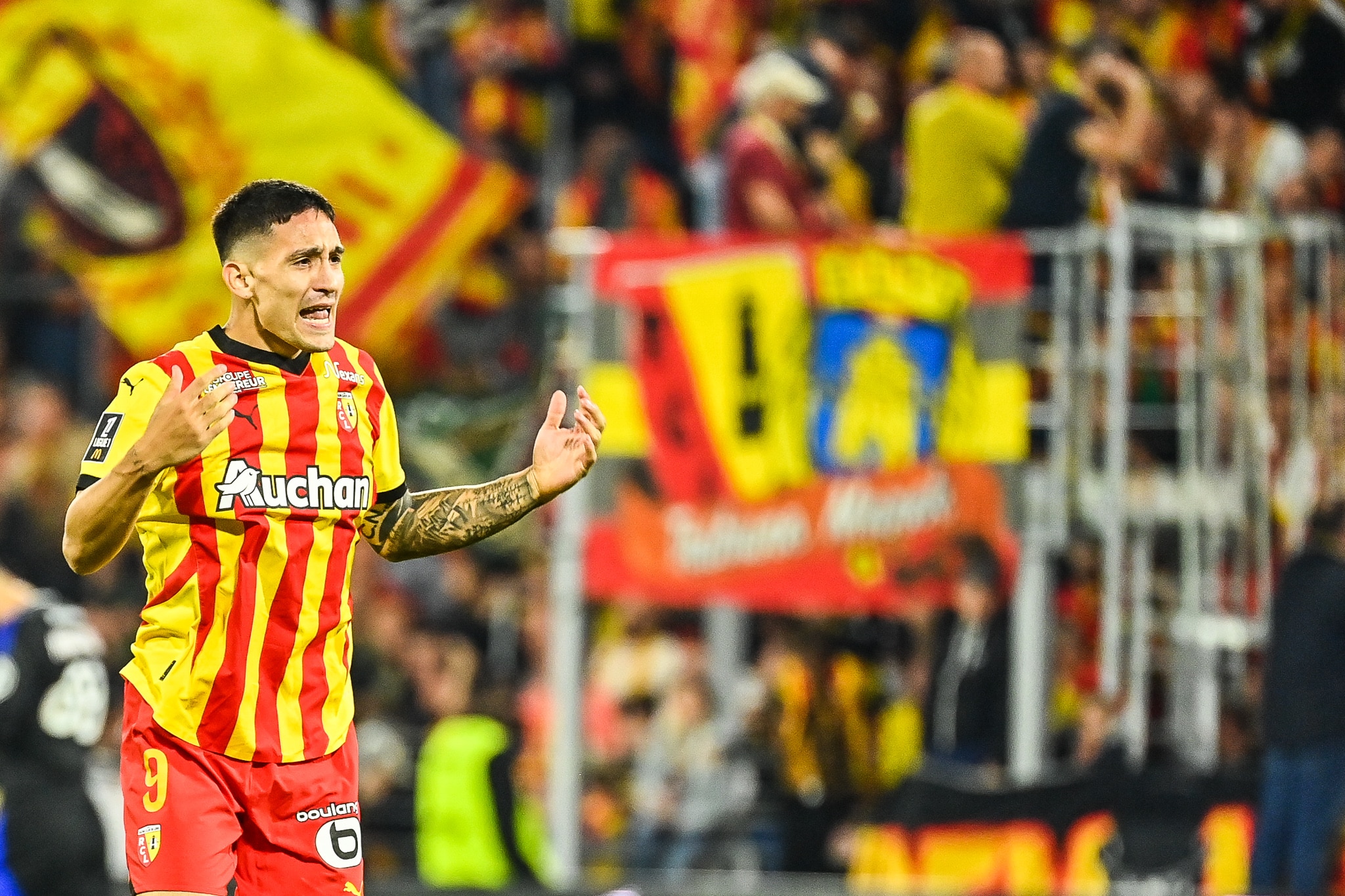 Martin Satriano, l'attaquant du RC Lens.