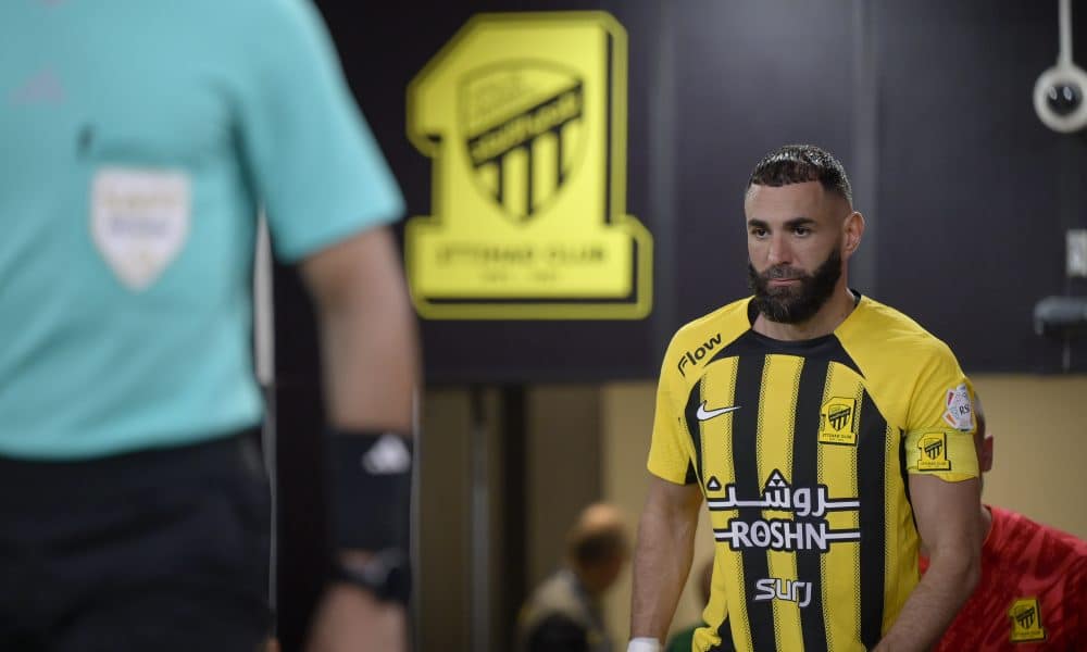 Karim Benzema, avec le maillot d'Al-Ittihad.