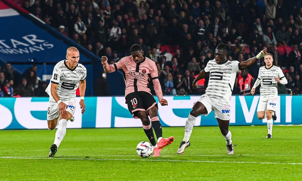 Action de PSG-Rennes lors de la saison 2024-25.