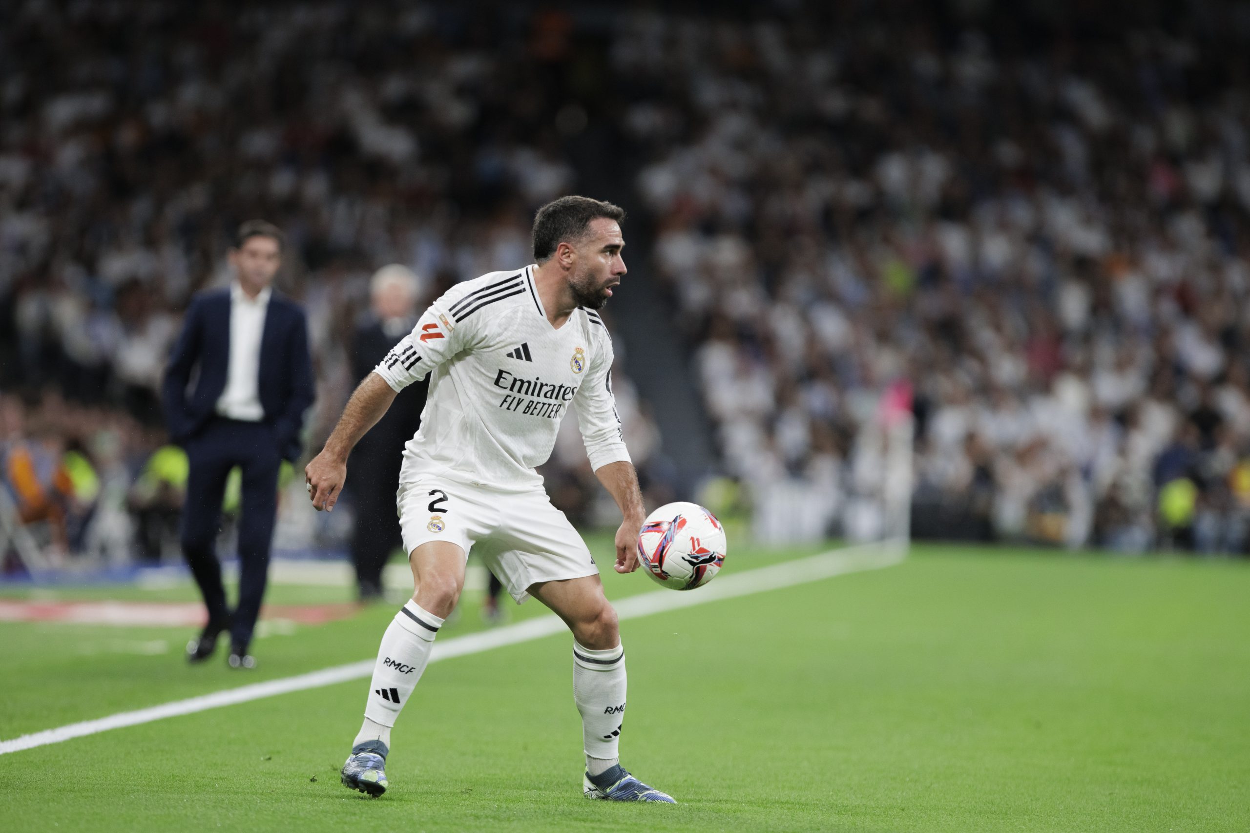 Le latéral droit du Real Madrid Dani Carvajal avant sa blessure.