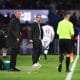 L'entraîneur du PSG, Luis Enrique, et celui du RC Strasbourg, Liam Rosenior.