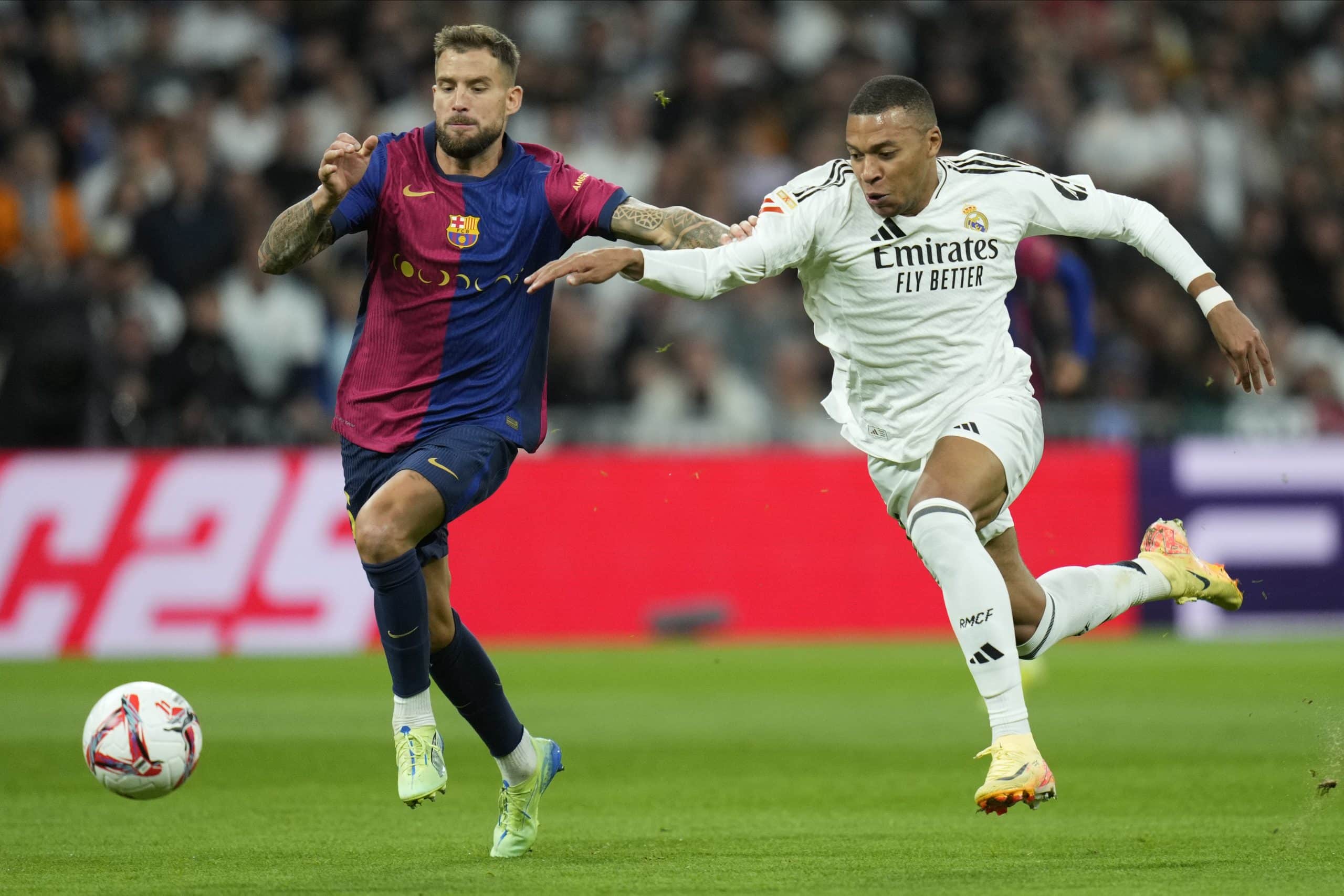 Kylian Mbappé lors de Real Madrid-FC Barcelone (0-4) en Liga.