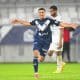 L'attaquant des Girondins de Bordeaux Yanis Merdji après un but contre Saint-Pryvé Saint-Hilaire.