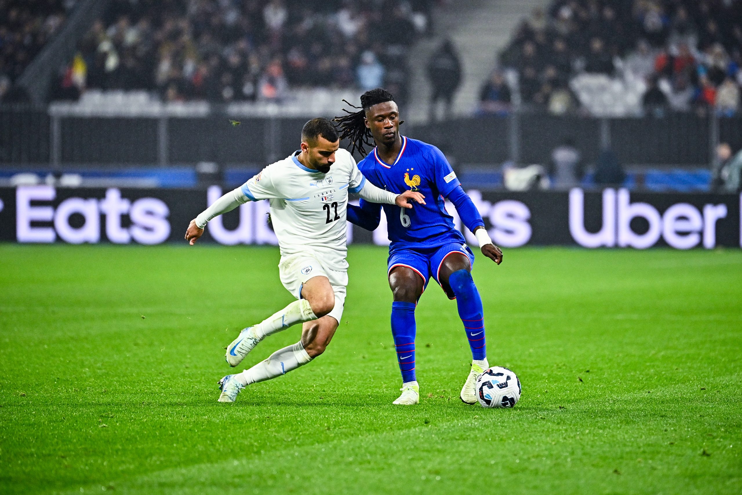 Mahmoud Jaber lors de France-Israël à l'automne 2024.