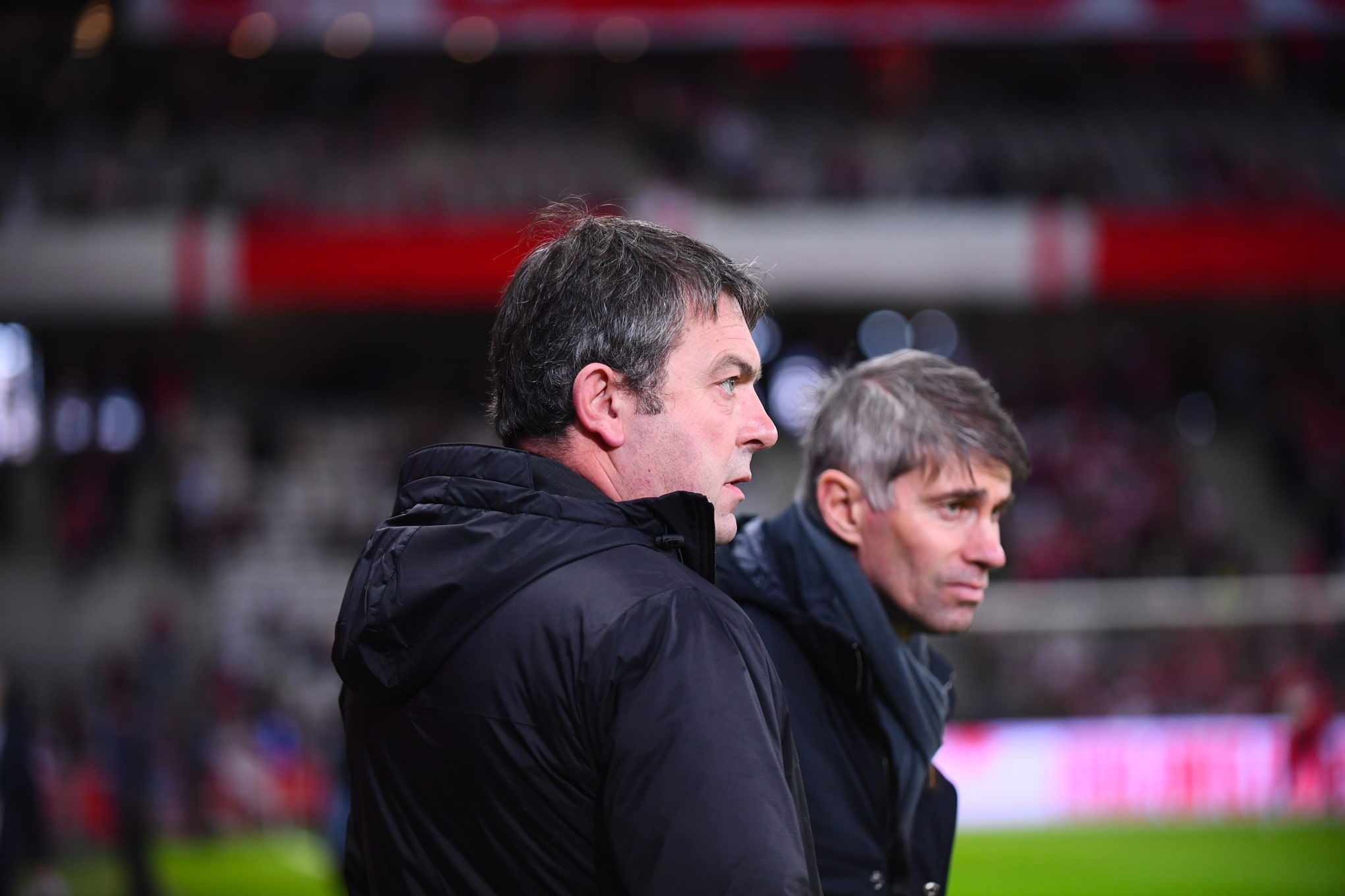 Massara et Pouille, le président et directeur sportif du Stade Rennais