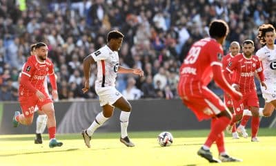 Jonathan David lors du match aller entre le LOSC et Montpellier