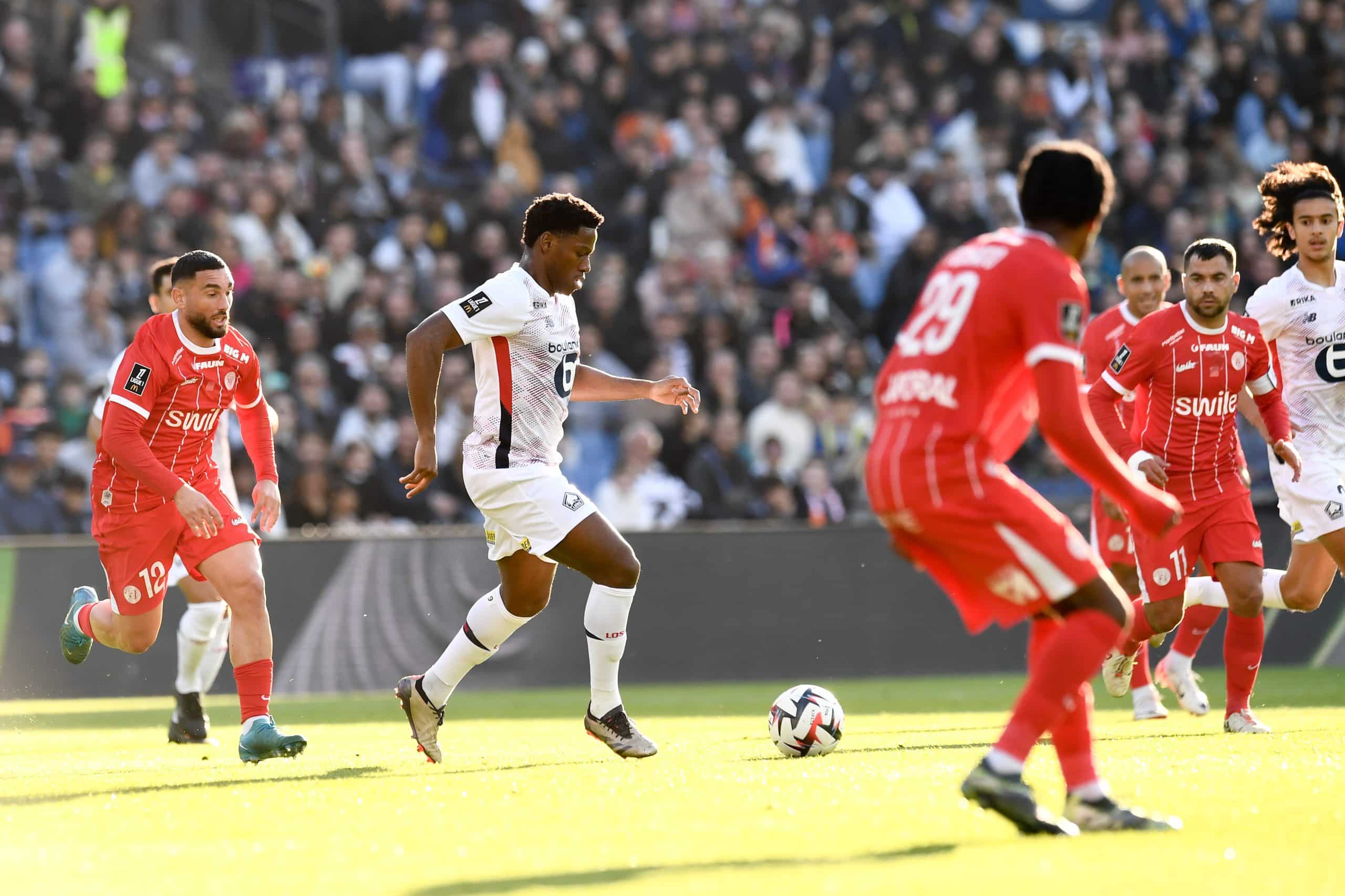 Jonathan David lors du match aller entre le LOSC et Montpellier