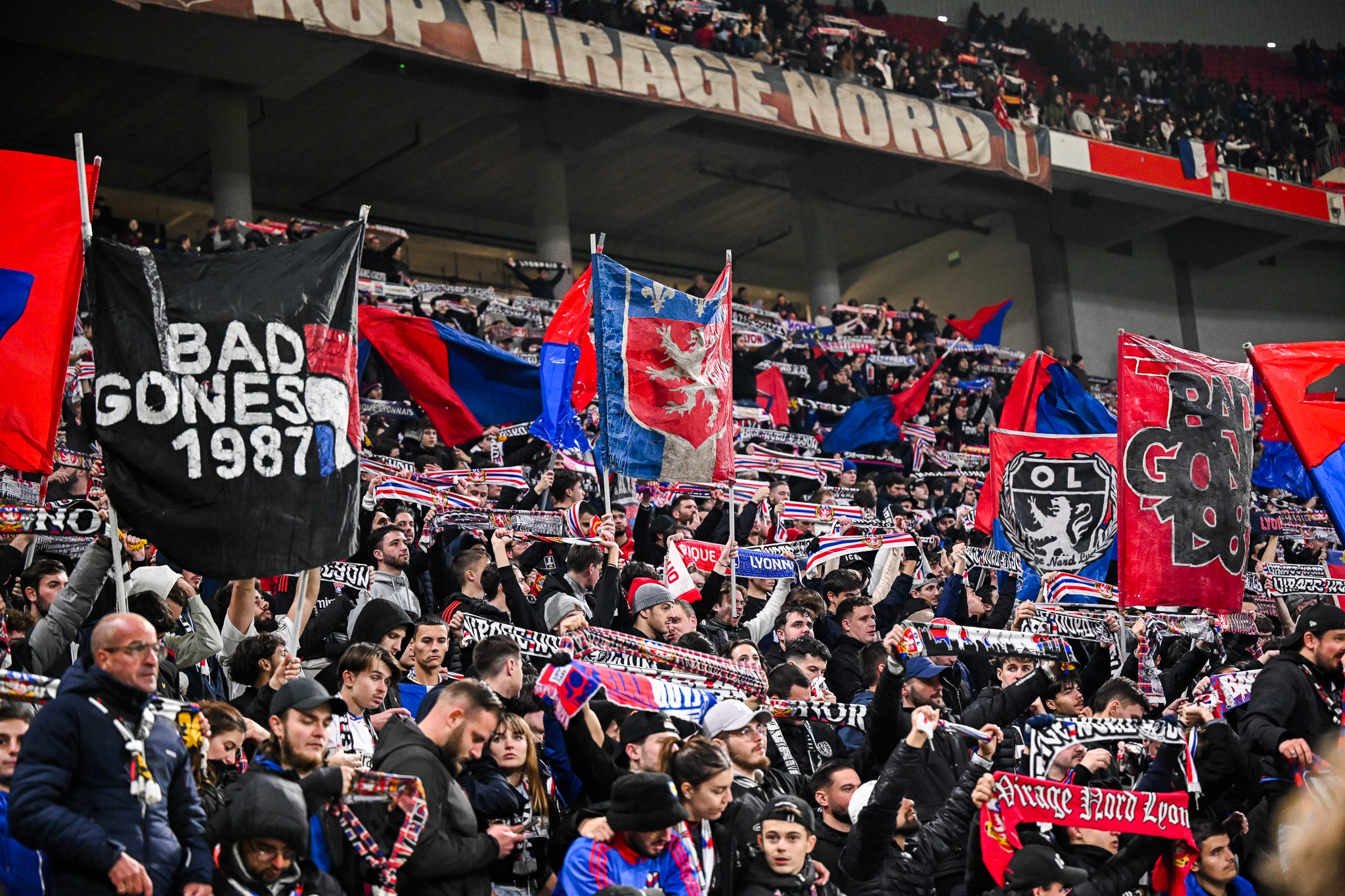 Les supporters de l'OL.