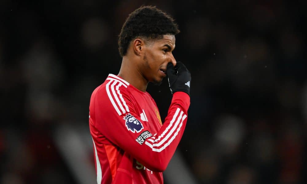 Rashford en train de se moucher