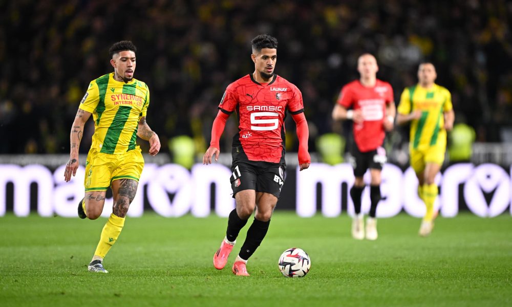 Ludovic Blas lors du match aller entre le FC Nantes et le Stade Rennais