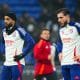 Les attaquants de l'OL Alexander Lacazette et Rayan Cherki lors d'un échauffement.