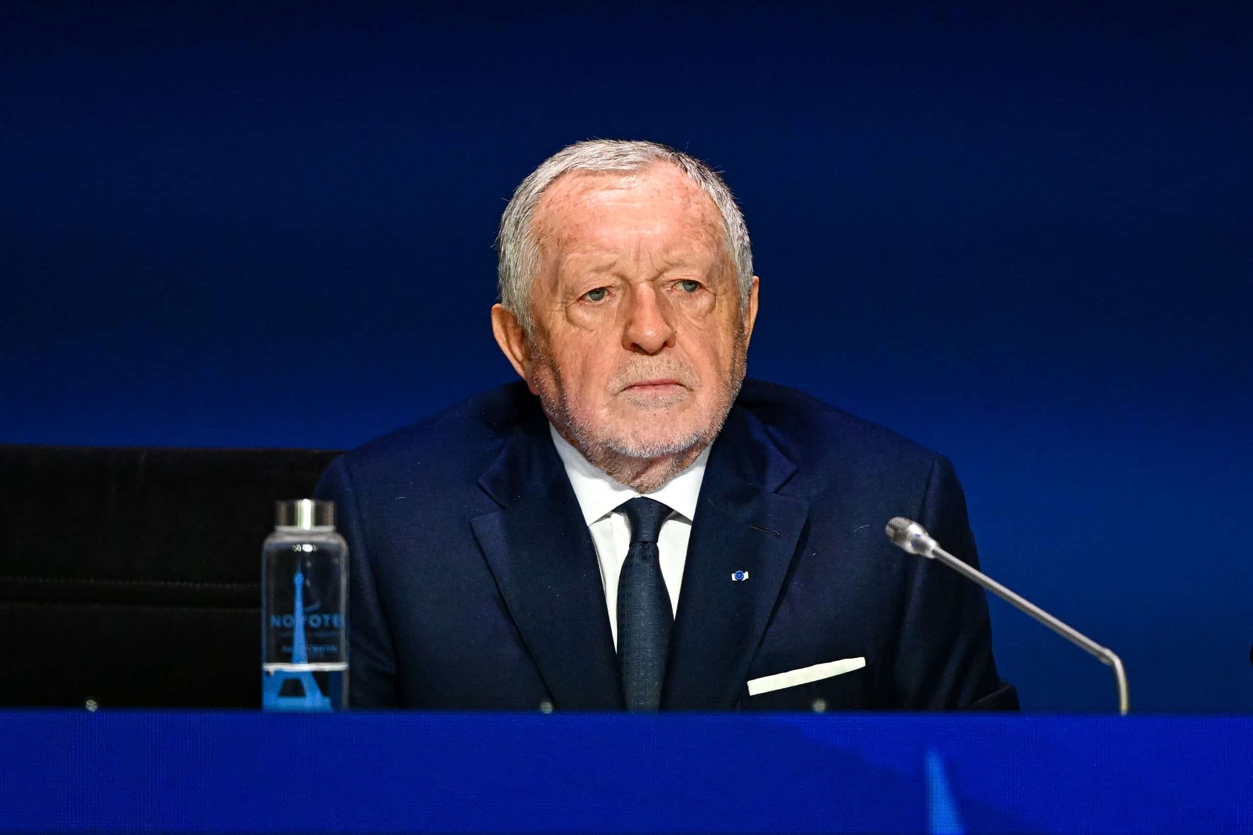 Jean-Michel Aulas lors d'une assemblée générale de la FFF.