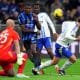 Marcus Thuram lors du match aller entre l'Inter Milan et Côme
