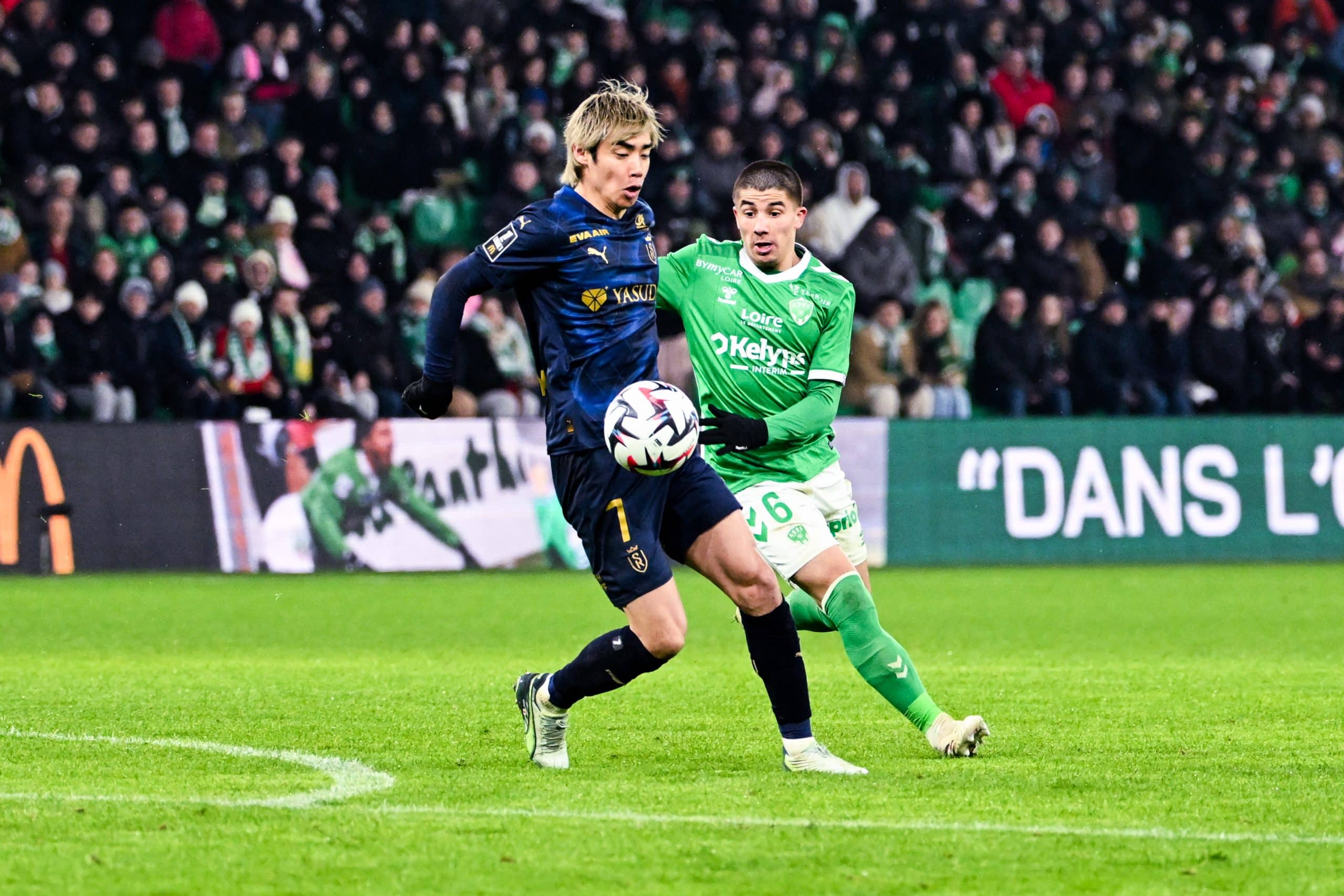 Junya Ito lors du match aller entre l'ASSE et Reims