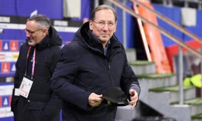 Le propriétaire de l'OL, John Textor, arrivant au Groupama Stadium.