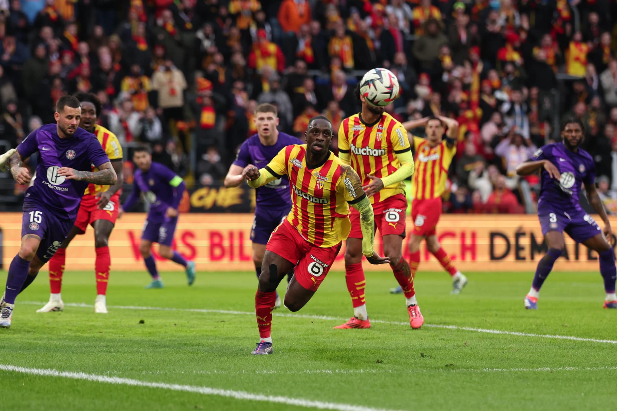 Deiver Machado lors du match aller entre le RC Lens et Toulouse