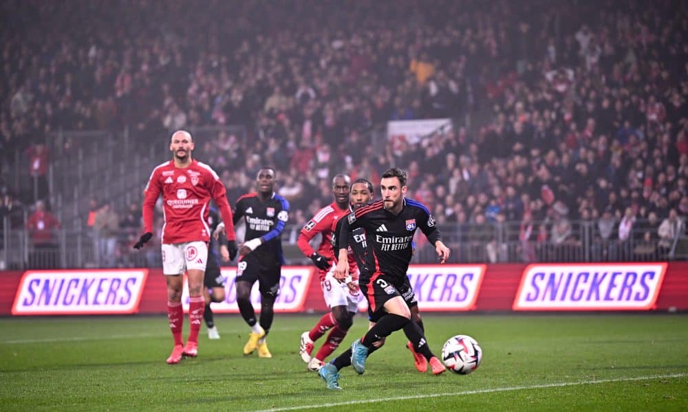 Le latéral gauche de l'OL Nicolas Tagliafico lors du match à Brest.