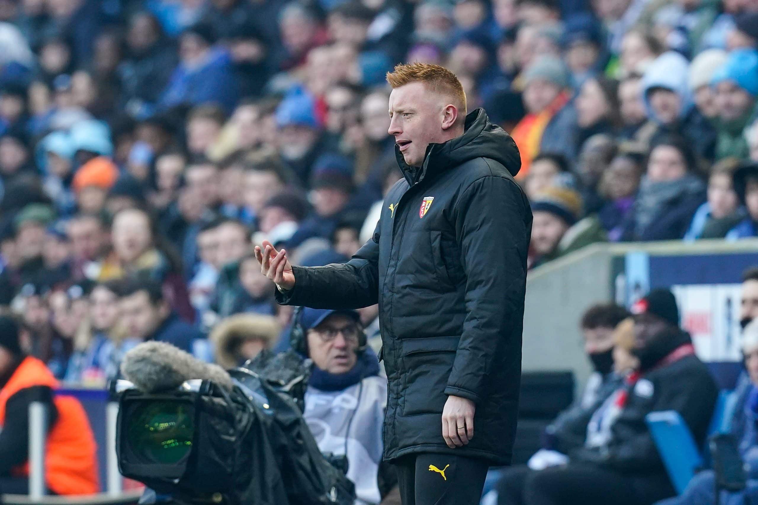 L'entraîneur du RC Lens, Will Still, lors du match au Havre.