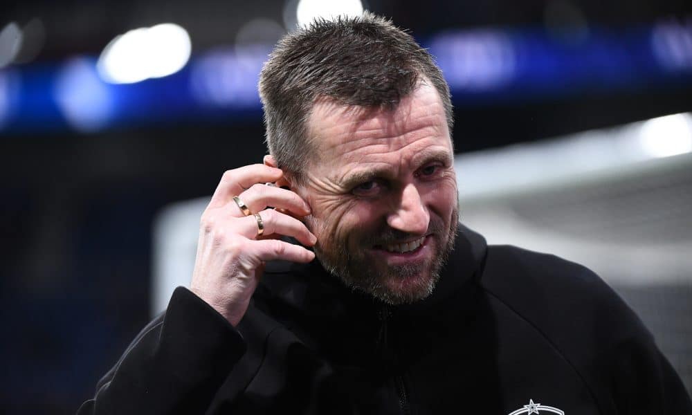 L'entraîneur de l'ASSE, Eirik Horneland, au Parc des Princes.