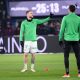 Le défenseur de l'ASSE Pierre Cornud lors d'un échauffement.