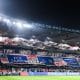 Le tifo déployé par les supporters parisiens avant PSG - ASSE