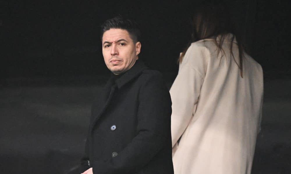 L'ancien joueur de l'OM Samir Nasri, assistant à un match au Vélodrome.