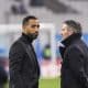 Mehdi Benatia et Olivier Létang en pleine discussion avant OM - LOSC.