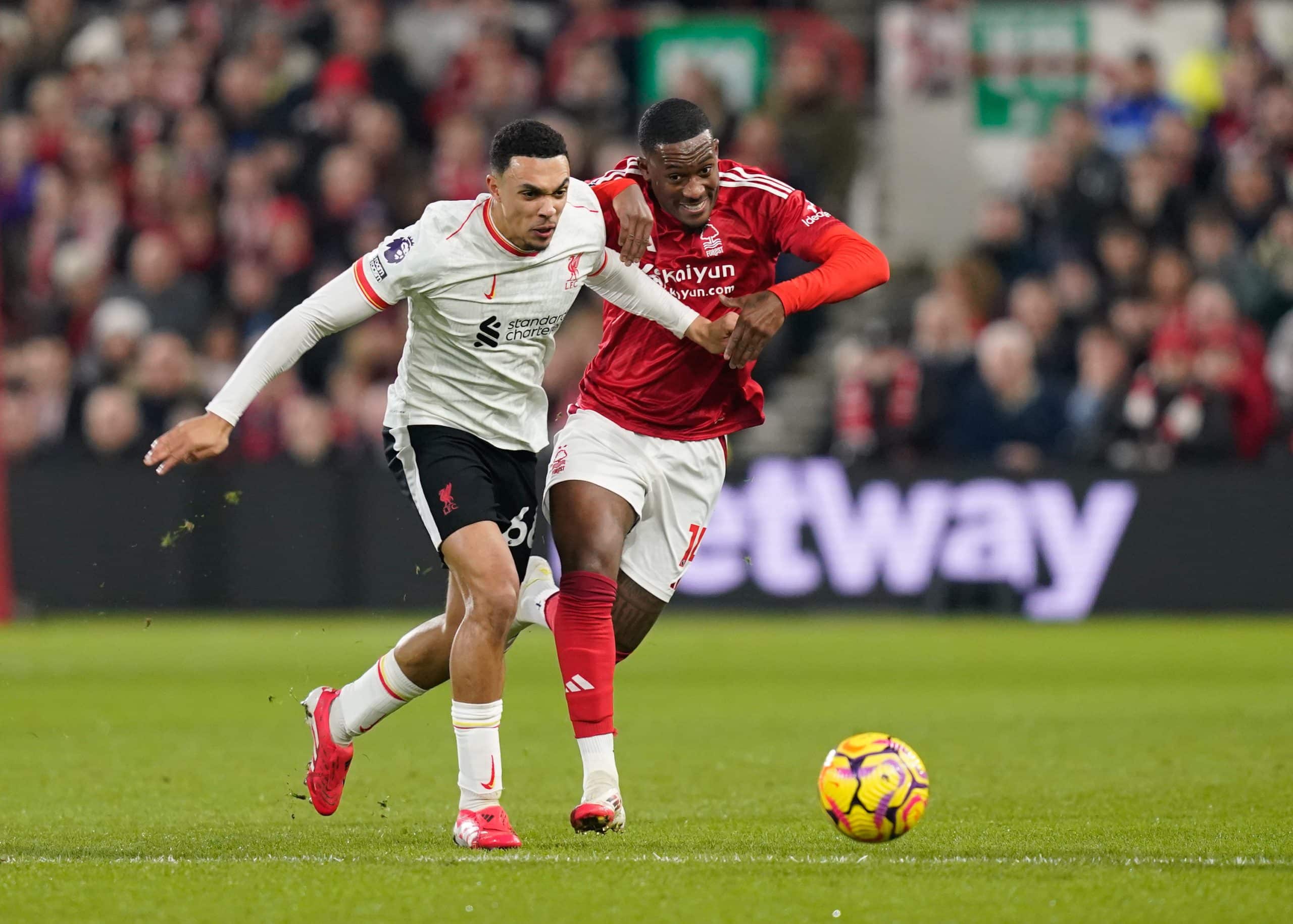 Trent Alexander-Arnold, avec Liverpool face à Nottingham Forest.