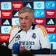 L'entraîneur du Real Madrid, Carlo Ancelotti, en conférence de presse.