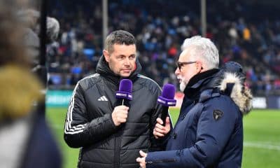 Pierre Sage en interview à l'époque où il était entraîneur de l'OL.