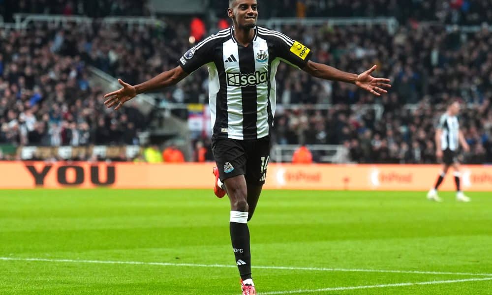 L'attaquant de Newcastle Alexander Isak après un but.