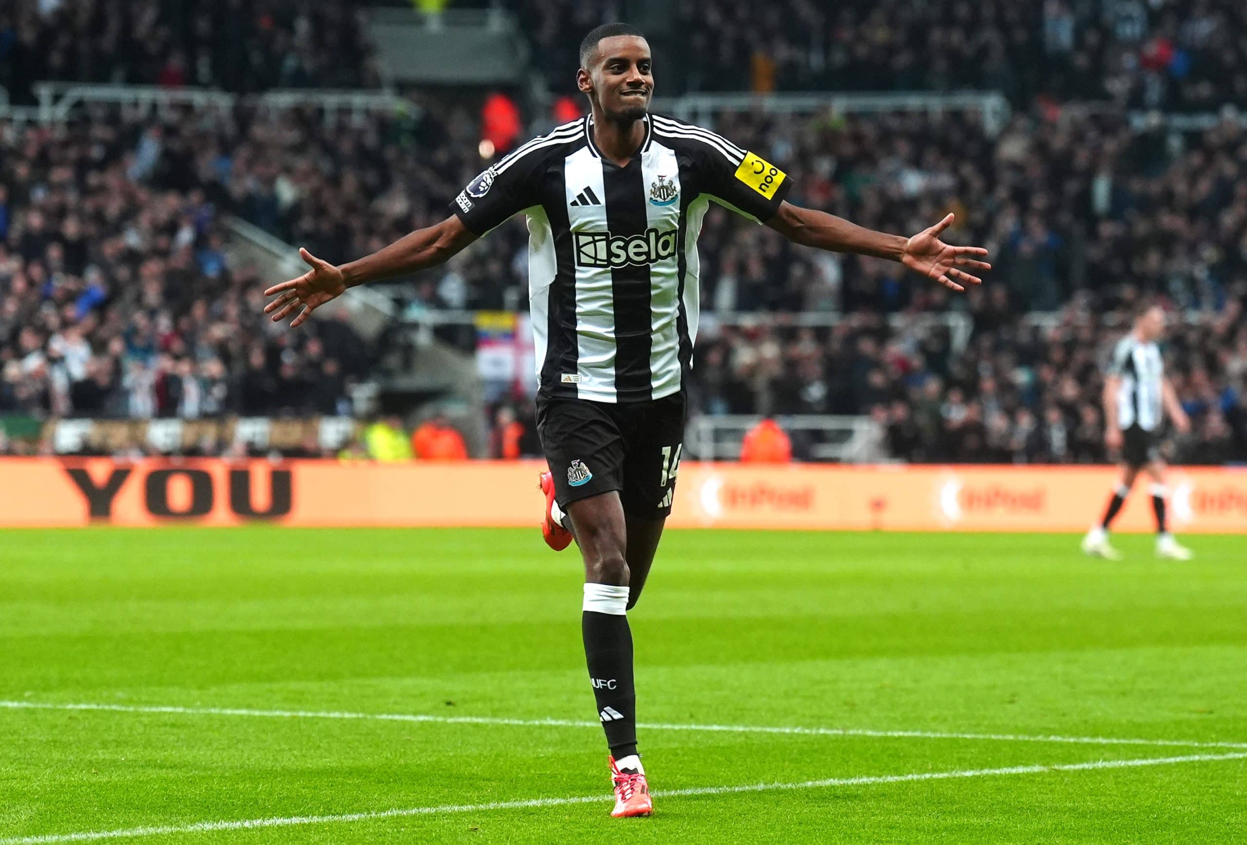 L'attaquant de Newcastle Alexander Isak après un but.