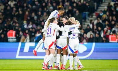 La joie des joueuses de l'OL Féminin.