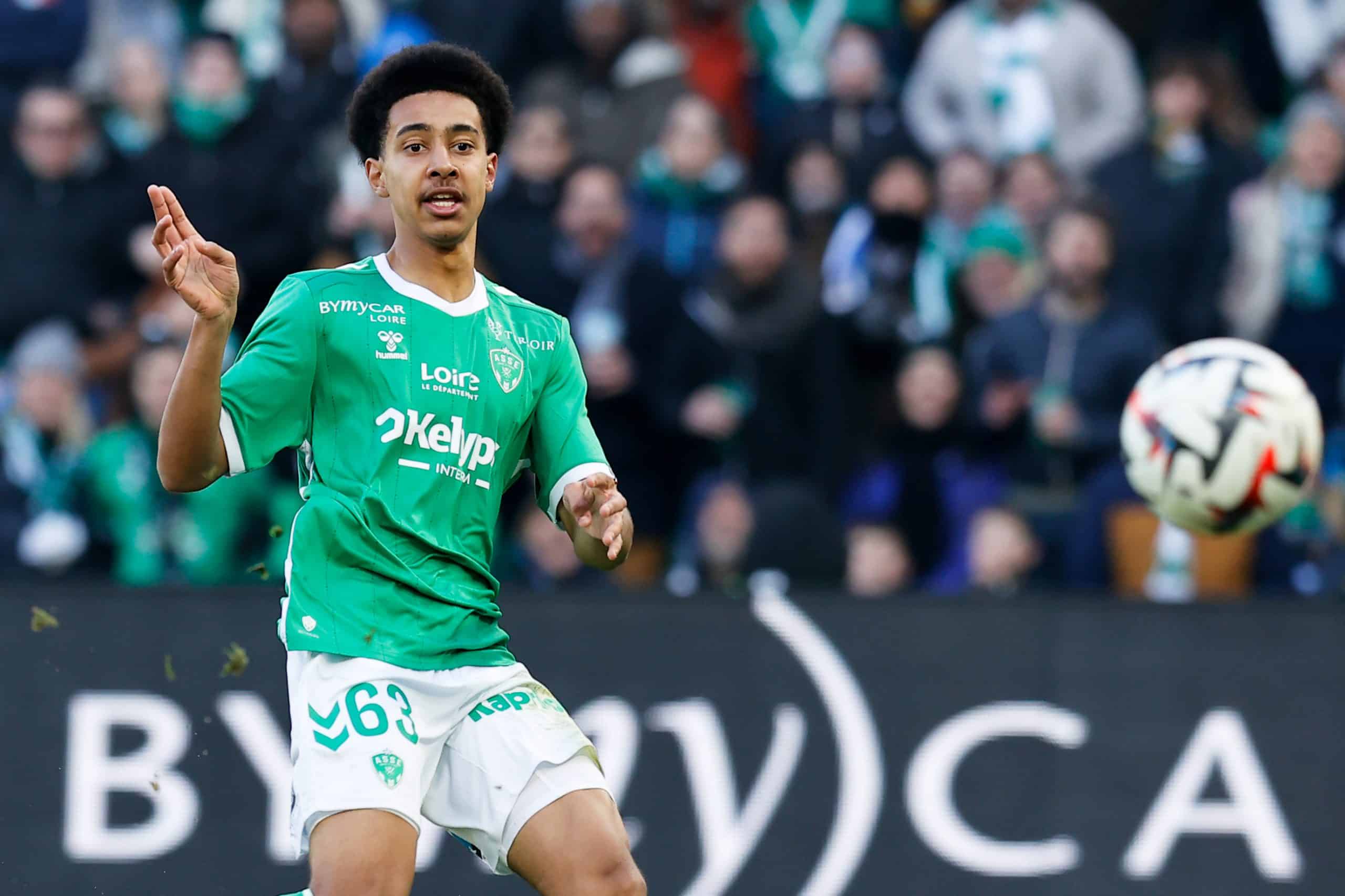 Le jeune attaquant de l'ASSE Djylian N'Guessan.