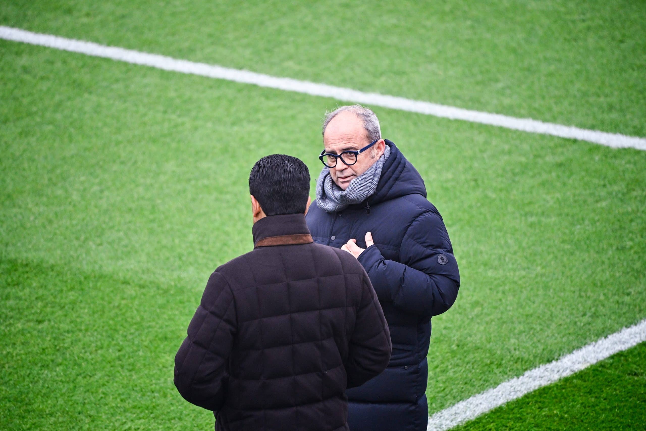 Le directeur sportif du PSG, Luis Campos, avec Nasser al-Khelaïfi.