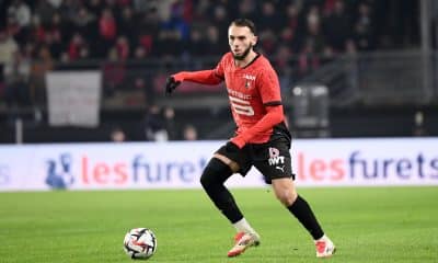 Amine Gouiri sous le maillot du Stade Rennais