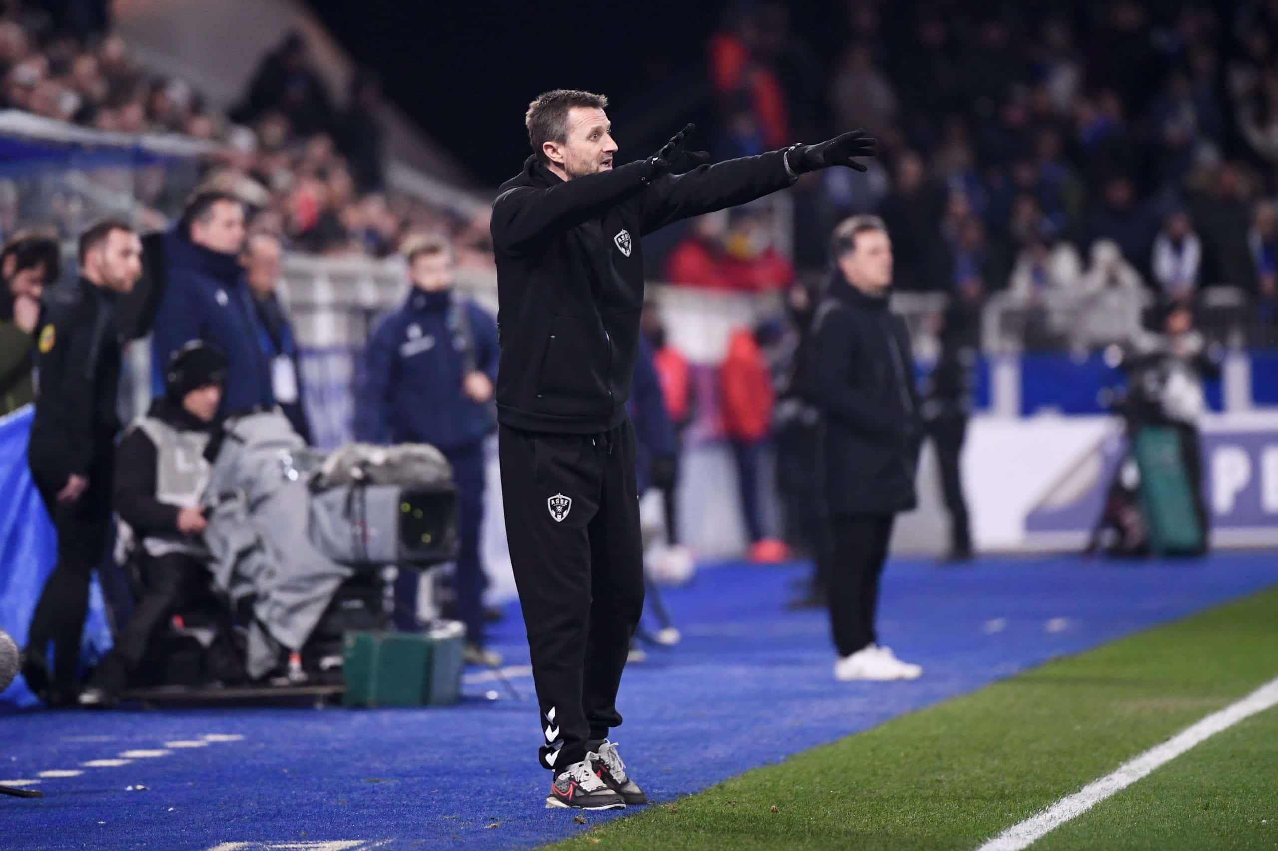 Eirik Horneland, coach de l'ASSE, face à Auxerre.