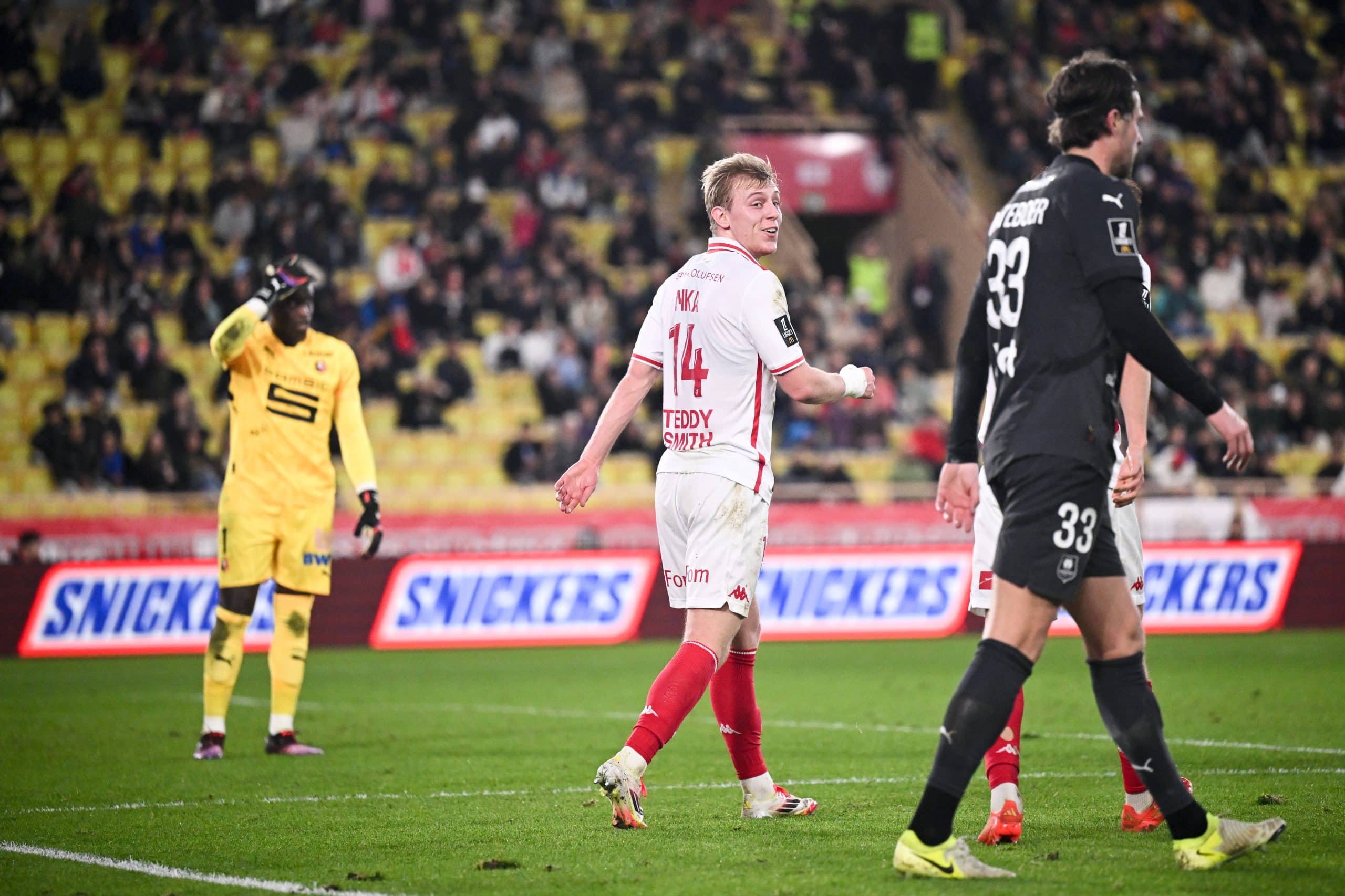 Brice Samba lors de Monaco-Rennes.