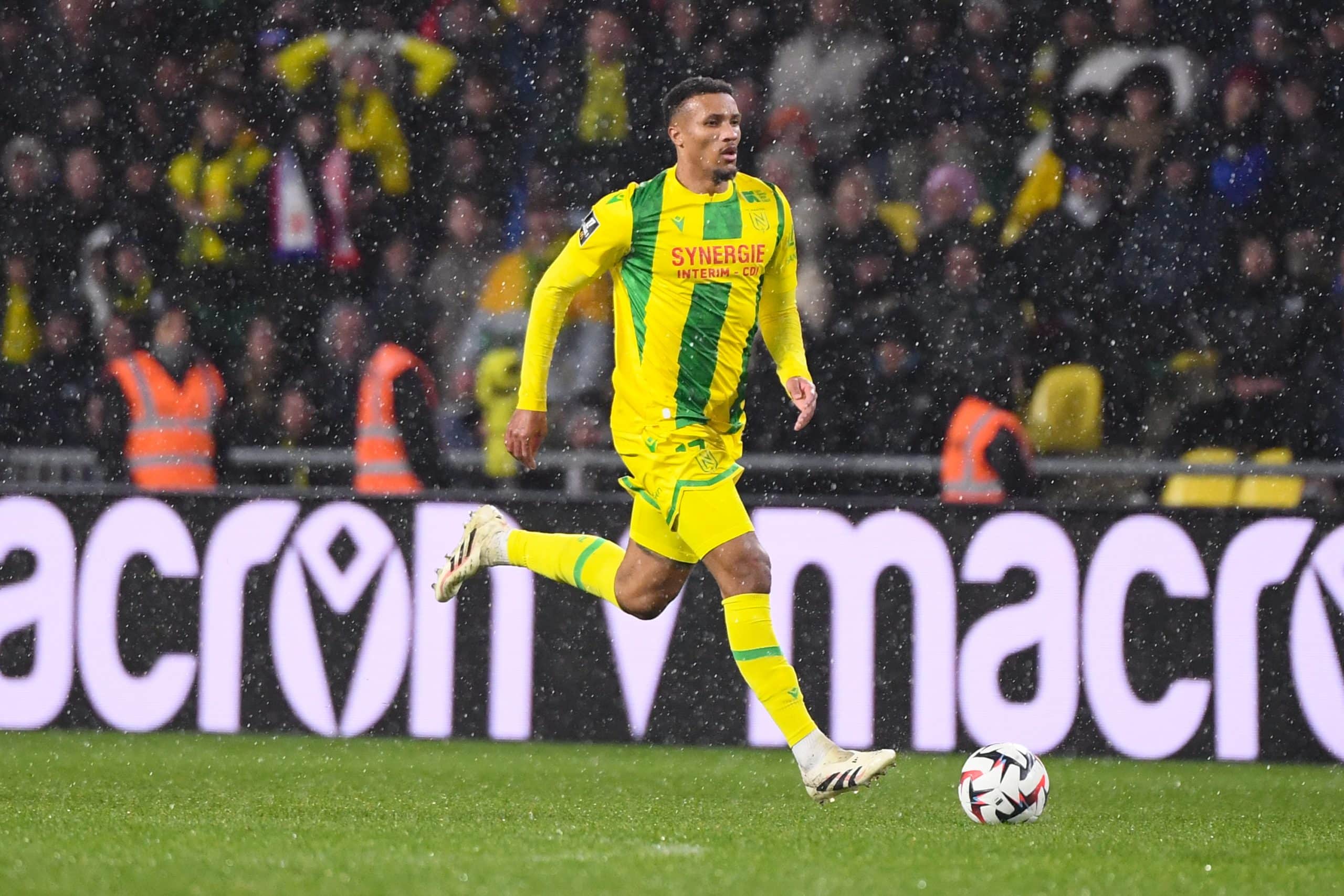 Le milieu du FC Nantes Jean-Philippe Gbamin en action.