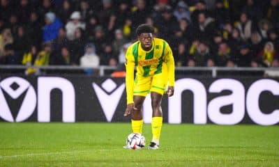 Saïdou Sow, le défenseur du FC Nantes prêté par Strasbourg.