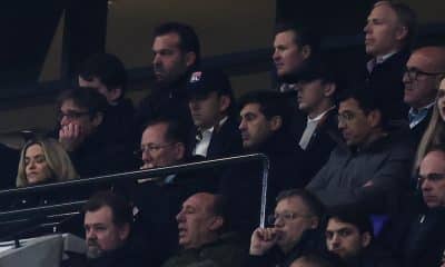 John Textor et Paulo Fonseca hier en tribune à l'occasion d'OL - Ludogorets.