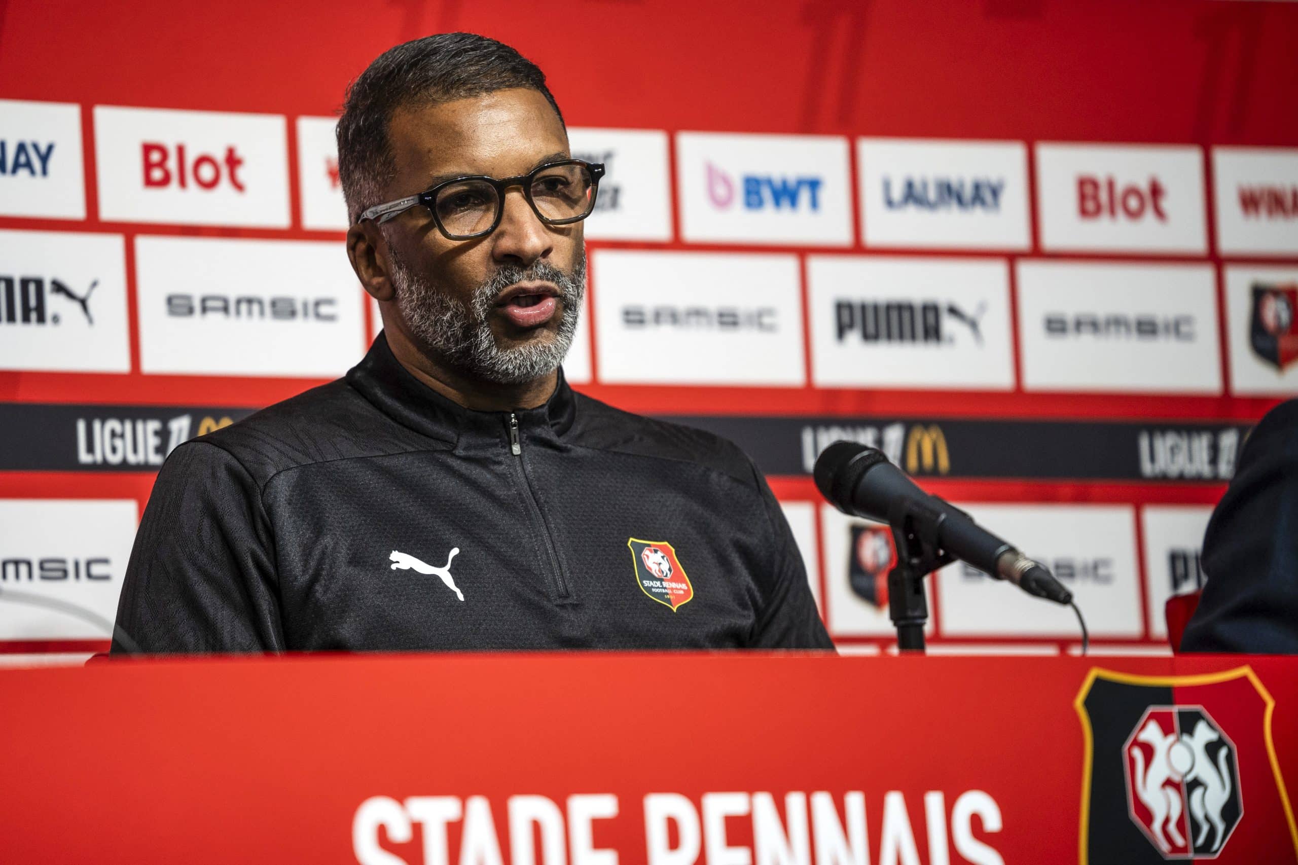 Habib Beye, l'entraîneur du Stade Rennais