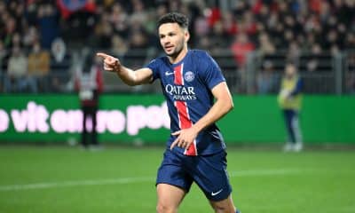 La joie de Gonçalo Ramos après avoir marqué lors de Brest - PSG