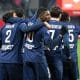 La joie d'Ousmane Dembélé lors du match Brest-PSG.